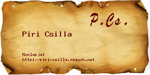 Piri Csilla névjegykártya